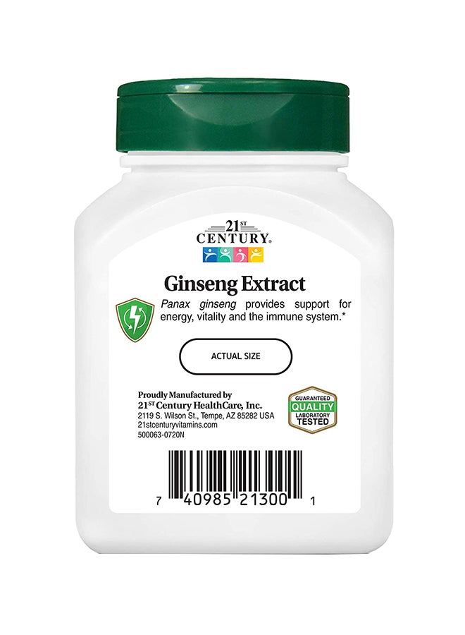 21st Century Ginseng Extract Herbal Supplement - 60 Vegetarian Capsules - Image 2